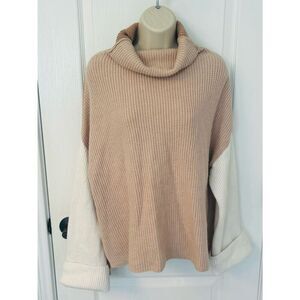 The Native One Boutique Color Block Softly Structured  Cowl Neck Sweater!